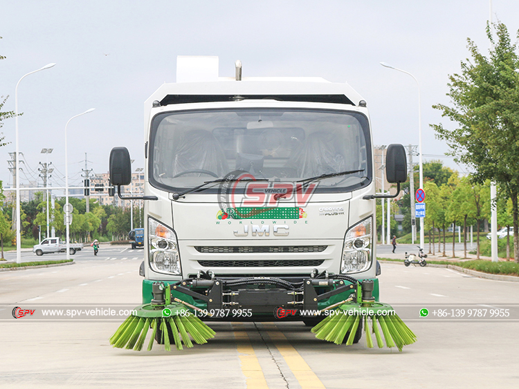 JMC Light Vacuum Truck with Broom - Front Side